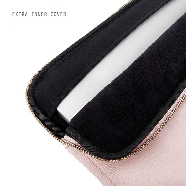 Comfyable Laptop Sleeve Compatible with All MacBook Air/ 13-16inch MacBook Pro 2016-2023, Water Resistant Computer Case for Mac- Pink & Black
