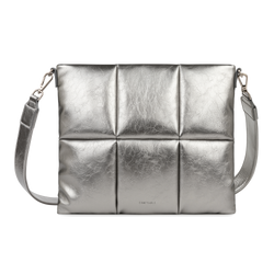 Puffy Laptop Sleeve 13 Inch 14 Inch, Puffer Laptop Carrying Case with Crossbody Strap, Pillow Case Compatible for MacBook Air M3 2024 M2 M1, MacBook Pro 13 in 14 in, PU Leather Cover