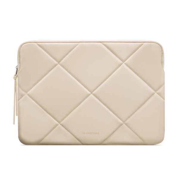 Slim Cute Quilted Faux Leather Laptop SLEEVE Carrying Case for Women, Computer Bag for MacBook Air M4 M3 M2 M1, MacBook Pro 13 Inch 14 Inch M4 M3 M2 M1