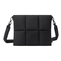 Comfyable Puffy Tablet Sleeve Bag, Compatible with 11-inch iPad Pro M4 and iPad Air 11-inch M2 2024, Quilted Cute Carrying Tablet Pouch with Shoulder Strap, Black