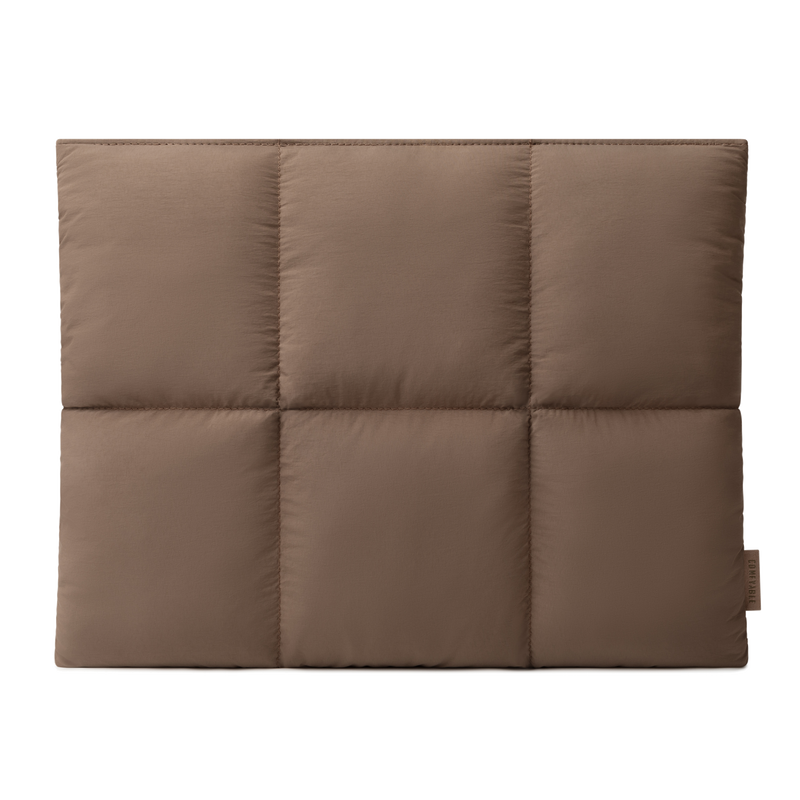 Puffy Laptop Sleeve 13 Inch 14 Inch, Quilted Puffer Laptop Carrying Pillow Case for MacBook Air M4 M3 M2 M1, MacBook Pro 13 Inch 14 Inch M4 M3 M2 M1, Mocha Brown