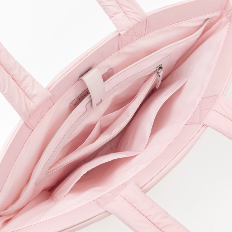 Work Tote Bag for Women Puffer Nylon Purse with Laptop Compartment L Comfyable