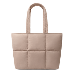 Work Tote Bag for Women, Puffer Nylon Purse with Laptop Compartment, Large Shoulder Bag for Travel, School, 15 16 Inch, ITALIAN CLAY
