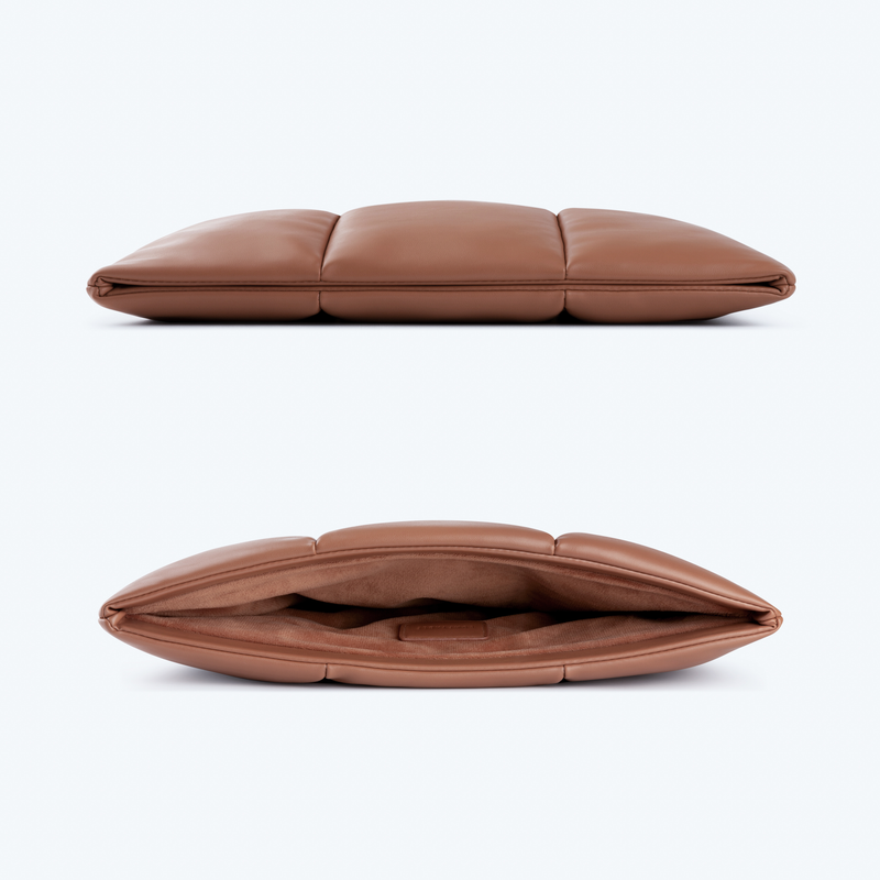 PUFFY LAPTOP SLEEVE 13 INCH 14 INCH, QUILTED PUFFER LAPTOP CARRYING PILLOW CASE FOR MACBOOK AIR M1 M2, MACBOOK PRO 13 INCH 14 INCH，PU Leather Cover