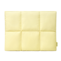 Puffy Laptop Sleeve 13 Inch 14 Inch, Quilted Puffer Laptop Carrying Pillow Case for MacBook Air M4 M3 M2 M1, MacBook Pro 13 Inch 14 Inch M4 M3 M2 M1, Butter Yellow