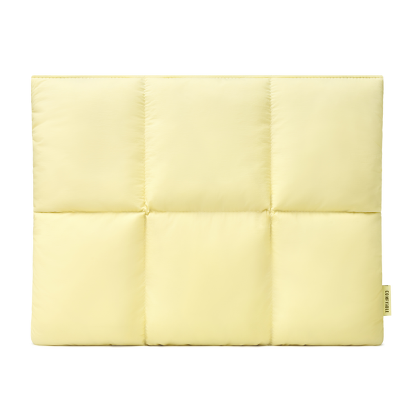 Puffy Laptop Sleeve 13 Inch 14 Inch, Quilted Puffer Laptop Carrying Pillow Case for MacBook Air M4 M3 M2 M1, MacBook Pro 13 Inch 14 Inch M4 M3 M2 M1, Butter Yellow