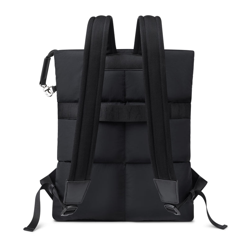 Comfyable Puffy Laptop Backpack for Men and Women, Everyday Computer Backpack Compatible with 16" MacBook Pro M4, Water-Resistant Dayback for Work, College, and Travel, PFAS Free, Black