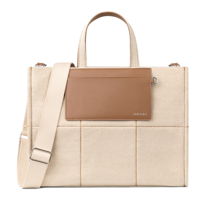 canvas tote bag for travel Laptop Tote Bag for Women, Canvas Purse with Large Capacity, Both Briefcase Handbag and Crossbody Shoulder Bag for Travel, Work