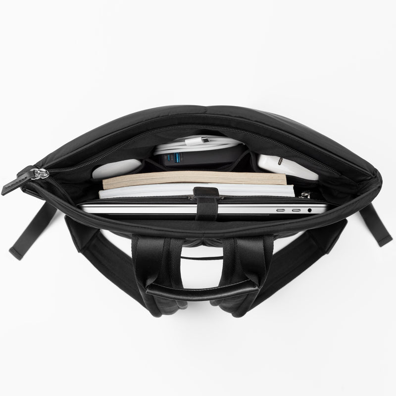 Comfyable Puffy Laptop Backpack for Men and Women, Everyday Computer Backpack Compatible with 16" MacBook Pro M4, Water-Resistant Dayback for Work, College, and Travel, PFAS Free, Black