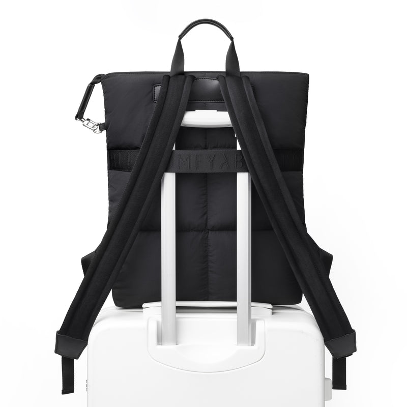 Comfyable Puffy Laptop Backpack for Men and Women, Everyday Computer Backpack Compatible with 16" MacBook Pro M4, Water-Resistant Dayback for Work, College, and Travel, PFAS Free, Black