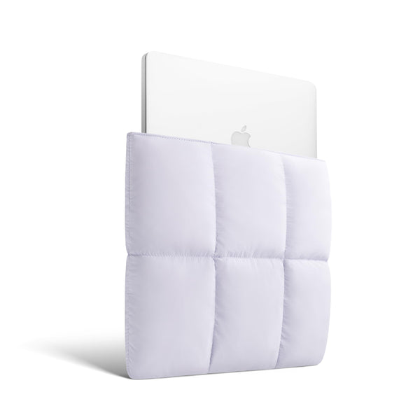 Puffy Laptop Sleeve 13 Inch 14 Inch, Quilted Puffer Laptop Carrying Pillow Case for MacBook Air M4 M3 M2 M1, MacBook Pro 13 Inch 14 Inch M4 M3 M2 M1, Lavender