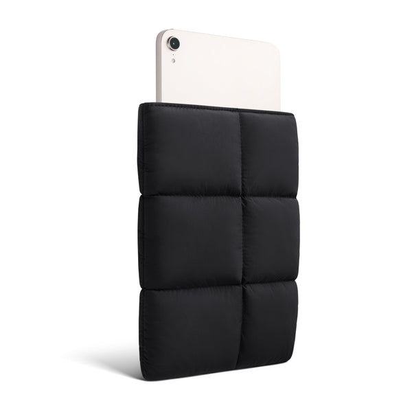 Puffy Tablet Sleeve 7-8 Inch Compatible for iPad mini 7 2024 A17 Pro, Mini 6 2021 A15, Quilted Puffer Tablet Carrying Case for Women Men, Black