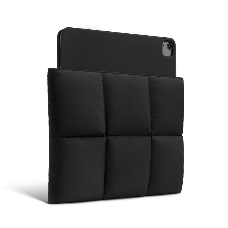Comfyable Puffy 9-11 Inch Tablet Sleeve Bag Compatible for 11 Inch iPad Pro M4, iPad Air M3 2025 with Magic Keyboard, Quilted Puffer Tablet Carrying Case for Women Men, Black