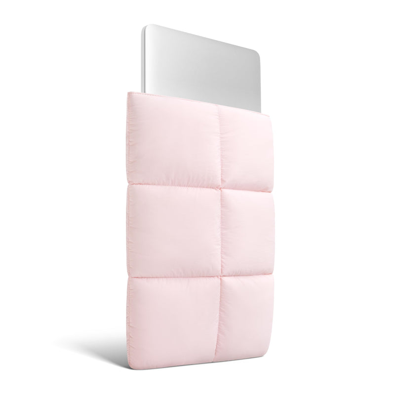 Puffy Laptop Sleeve 13 Inch 14 Inch, Quilted Puffer Laptop Carrying Pillow Case for MacBook Air M4 M3 M2 M1, MacBook Pro 13 Inch 14 Inch M4 M3 M2 M1, Light PINK