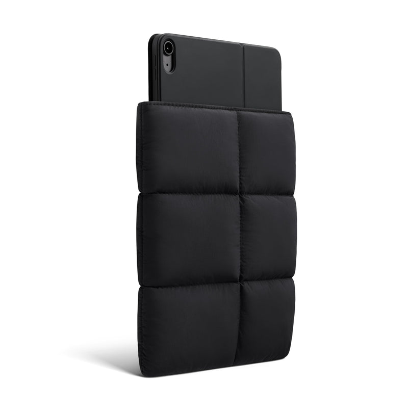 Puffy Tablet Sleeve Compatible for  11 Inch iPad Pro M4, iPad Air M3 2025, iPad mini 7 2024 A17 Pro, Mini 6 2021 A15, Quilted Puffer Tablet Carrying Case, Black