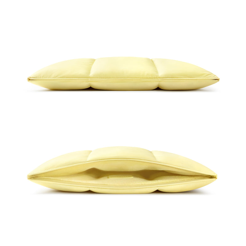 Puffy Laptop Sleeve 13 Inch 14 Inch, Quilted Puffer Laptop Carrying Pillow Case for MacBook Air M4 M3 M2 M1, MacBook Pro 13 Inch 14 Inch M4 M3 M2 M1, Butter Yellow