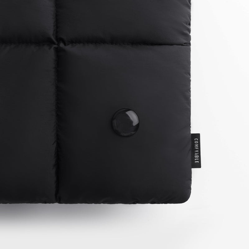 Comfyable Puffy Tablet Sleeve Bag, Compatible with 11-inch iPad Pro M4 and iPad Air 11-inch M2 2024, Quilted Cute Carrying Tablet Pouch with Shoulder Strap, Black