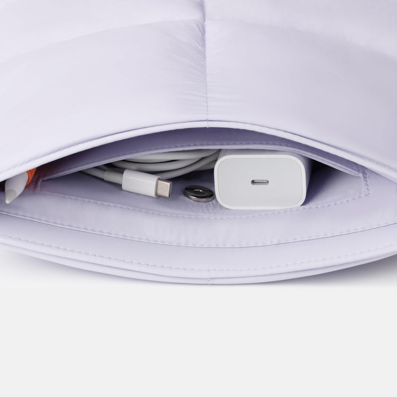 Puffy Tablet Sleeve Compatible for  11 Inch iPad Pro M4, iPad Air M3 2025, iPad mini 7 2024 A17 Pro, Mini 6 2021 A15, Quilted Puffer Tablet Carrying Case, Lavender