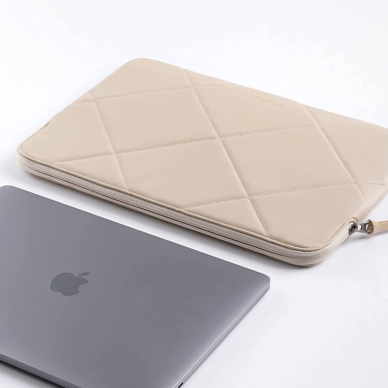 Slim Cute Quilted Faux Leather Laptop SLEEVE Carrying Case for Women, –  Comfyable