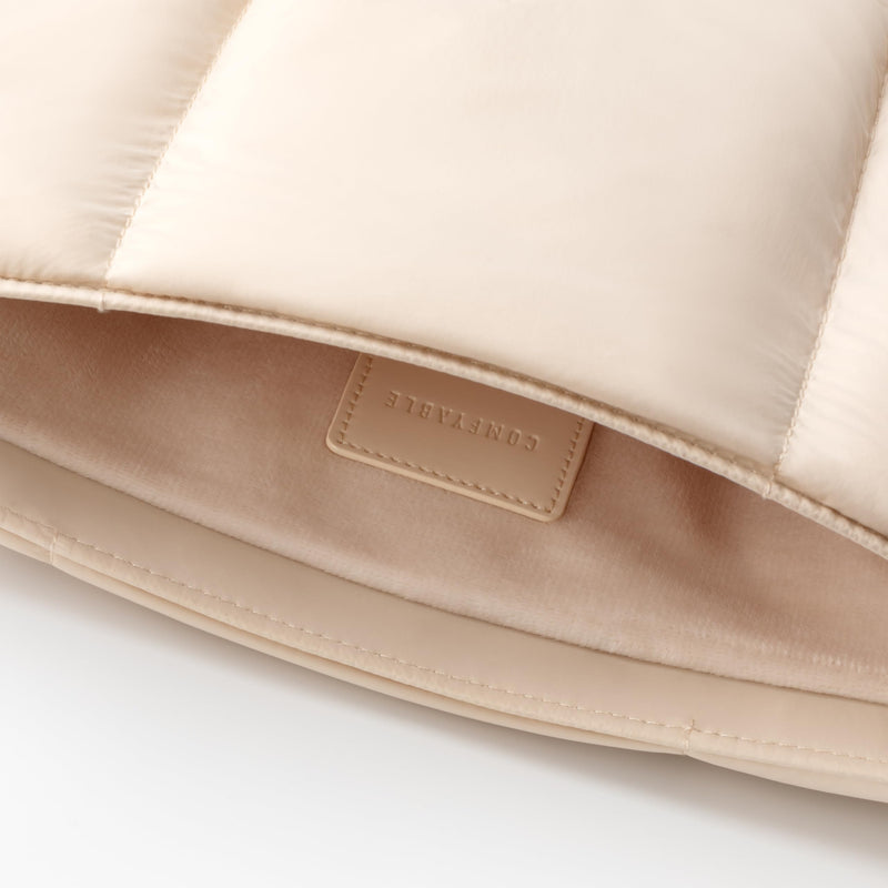 Puffy Laptop Sleeve 13 Inch 14 Inch, Quilted Puffer Laptop Carrying Case, Pillow Case Compatible with MacBook Air M4 2025 M3 M2 M1, MacBook Pro M4 Pro/Max, Beige
