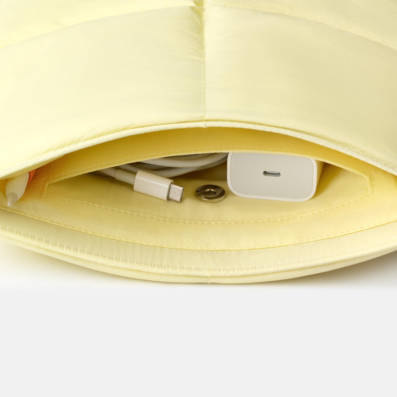 Puffy Tablet Sleeve Compatible for  11 Inch iPad Pro M4, iPad Air M3 2025, iPad mini 7 2024 A17 Pro, Mini 6 2021 A15, Quilted Puffer Tablet Carrying Case, Butter Yellow