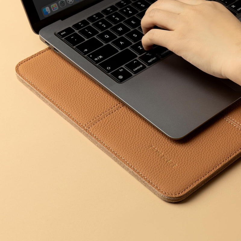 Laptop Sleeve 13Inch Precisely Fit for MacBook Pro 13-in M2 M1 & Mac Air 13-in M3 M2 M1, Genuine Leather Protective Cover Case,
