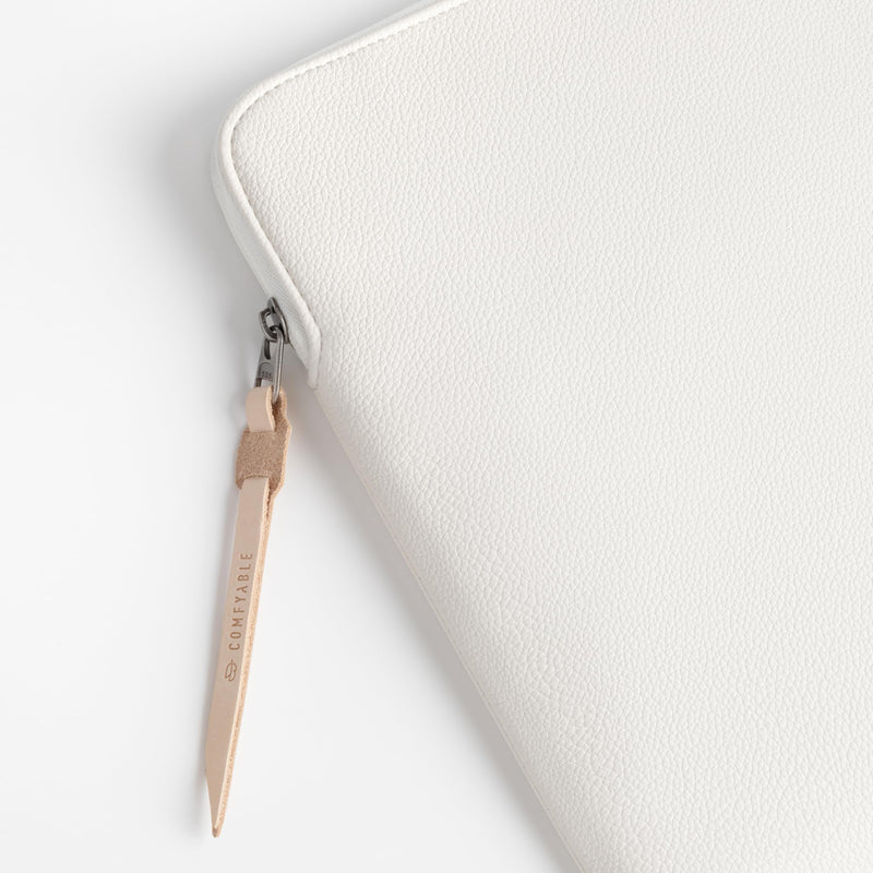 Slim Protective Laptop Sleeve Fit for All MacBook Air 15In & 13inch/ 14inch/ 16inch MacBook Pro , PU Leather Bag Waterproof Computer Case, Rice