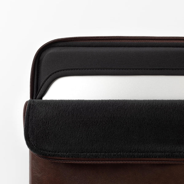 Slim Protective Laptop Sleeve Fit for All MacBook Air 15In & 13inch/ 14inch/ 16inch MacBook Pro , PU Leather Bag Waterproof Computer Case, Briarwood