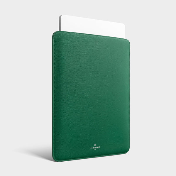 Laptop Sleeve Fit for All 13 Inch MacBook Pro M2 M1/MacBook Air M4 M3 M2 M1, MBP 14-in M4 M3 M2 M1, Genuine Leather Protective Cover Case, Leafy Green