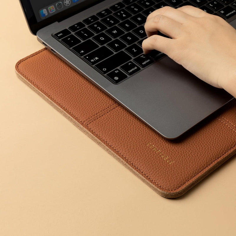 Laptop Sleeve 13Inch Precisely Fit for MacBook Pro 13-in M2 M1 & Mac Air 13-in, Genuine Leather Protective Cover Case,
