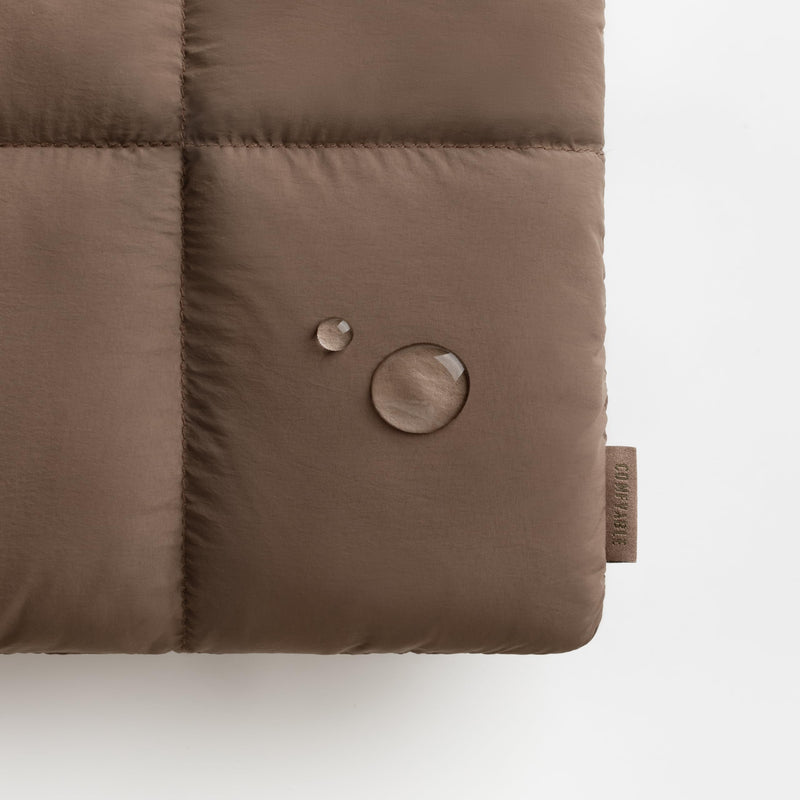Puffy Laptop Sleeve 13 Inch 14 Inch, Quilted Puffer Laptop Carrying Pillow Case for MacBook Air M4 M3 M2 M1, MacBook Pro 13 Inch 14 Inch M4 M3 M2 M1, Mocha Brown