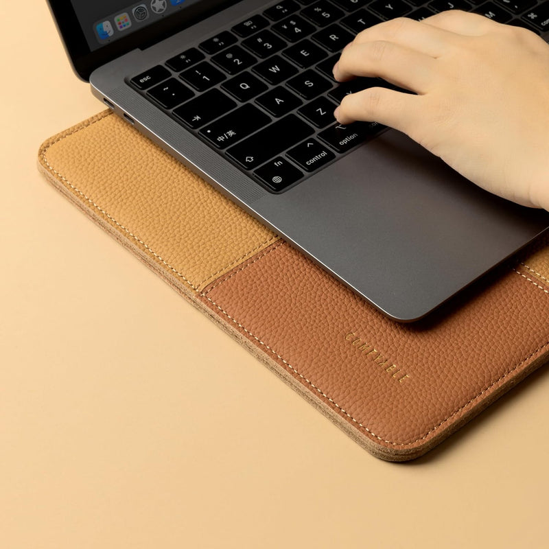 Laptop Sleeve 13Inch Precisely Fit for MacBook Pro 13-in M2 M1 & Mac Air 13-in M3 M2 M1, Genuine Leather Protective Cover Case,