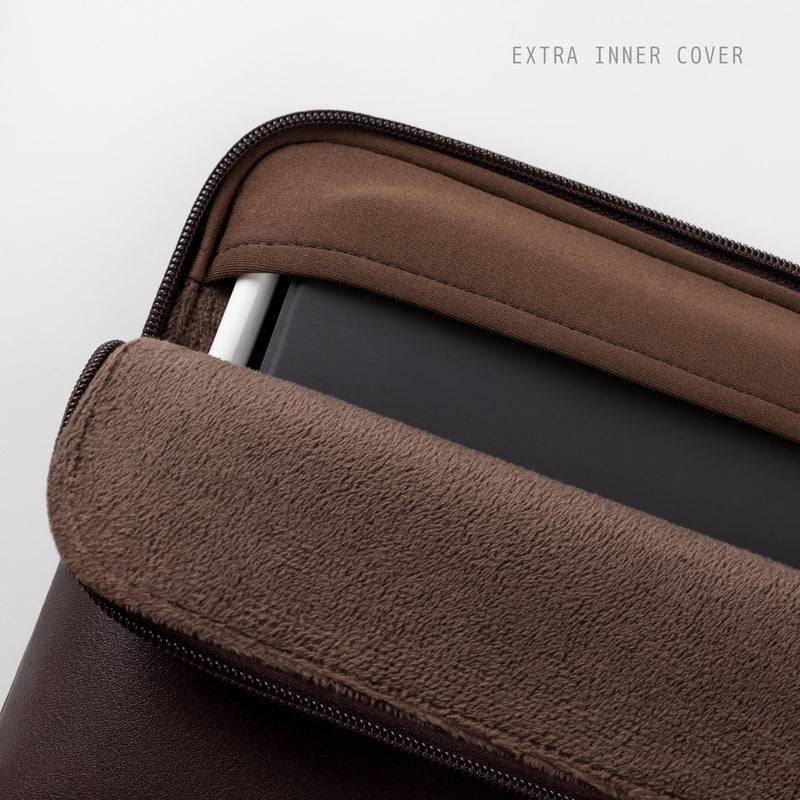 Tablet Sleeve for 13Inch/12.9Inch/11 Inch iPad Pro & iPad Air 2025, 10.5-10.9 Inch iPad Air 2022-2019 and Smart/Magic Keyboard with Pencil Holder, Chocolate