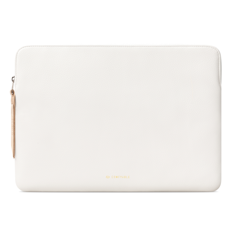 Slim Protective Laptop Sleeve Fit for All MacBook Air 15In & 13inch/ 14inch/ 16inch MacBook Pro , PU Leather Bag Waterproof Computer Case, Rice