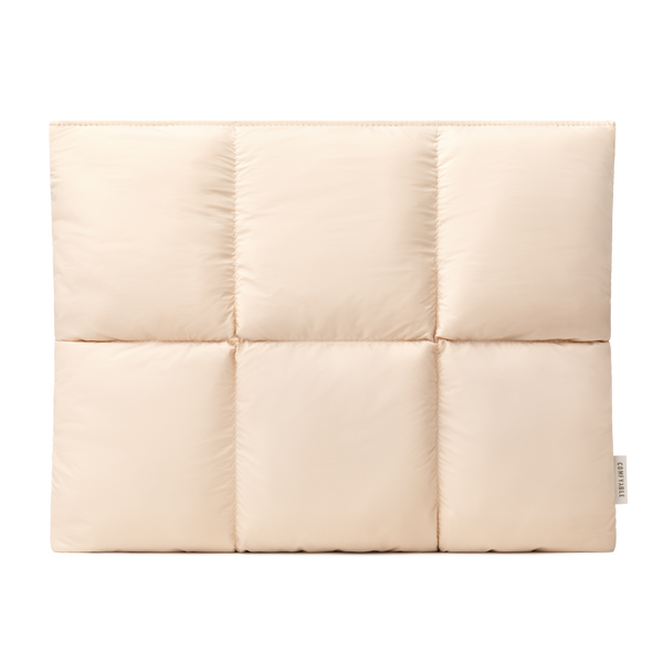 Puffy Laptop Sleeve 13 Inch 14 Inch, Quilted Puffer Laptop Carrying Case, Pillow Case Compatible with MacBook Air M4 2025 M3 M2 M1, MacBook Pro M4 Pro/Max, Beige
