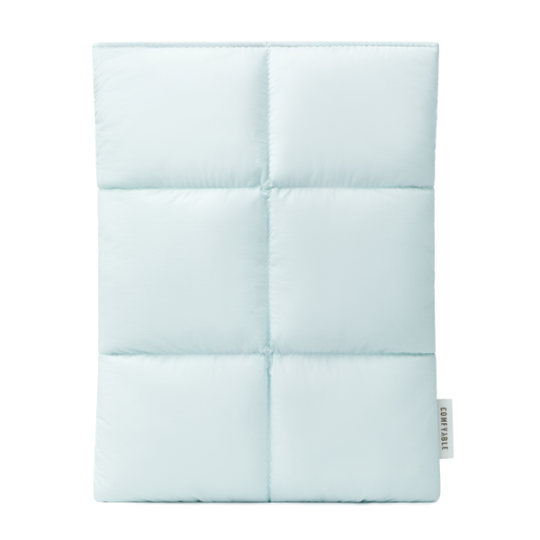 Puffy Tablet Sleeve 7-8 Inch Compatible for iPad mini 7 2024 A17 Pro, Mini 6 2021 A15, Quilted Puffer Tablet Carrying Case for Women Men, ice blue
