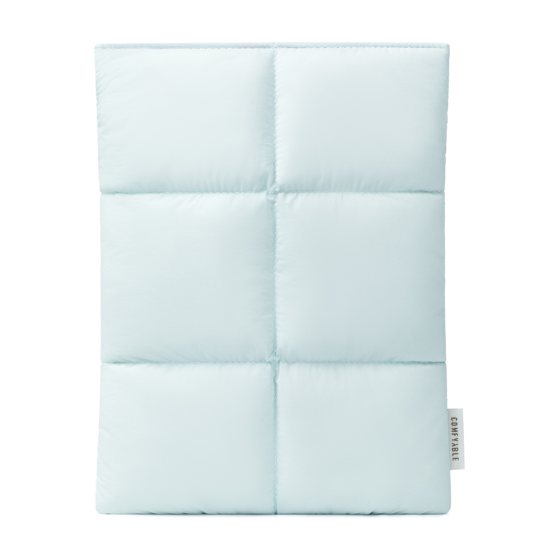 Puffy Tablet Sleeve 7-8 Inch Compatible for iPad mini 7 2024 A17 Pro, Mini 6 2021 A15, Quilted Puffer Tablet Carrying Case for Women Men, ice blue