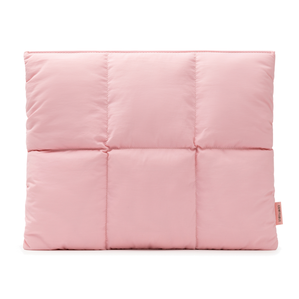 Comfyable Puffy 9-11 Inch Tablet Sleeve Bag Compatible for 11 Inch iPad Pro M4, iPad Air M3 2025 with Magic Keyboard, Quilted Puffer Tablet Carrying Case for Women Men, Pink