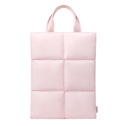 Puffy Laptop Sleeve 13 14 Inch, Quilted Puffer Laptop Carrying Case with Handle, Pillow Case Compatible for MacBook Air M4 2025, MacBook Pro M4 Pro/Max, Light Pink
