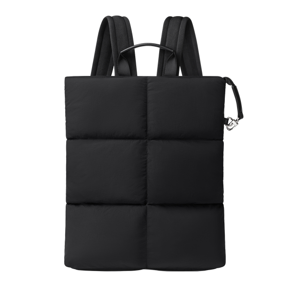 Comfyable Puffy Laptop Backpack for Men and Women, Everyday Computer Backpack Compatible with 16" MacBook Pro M4, Water-Resistant Dayback for Work, College, and Travel, PFAS Free, Black