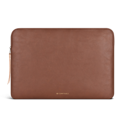 Slim Protective Laptop Sleeve Fit for All MacBook Air 15In & 13inch/ 14inch/ 16inch MacBook Pro , PU Leather Bag Waterproof Computer Case, Brown