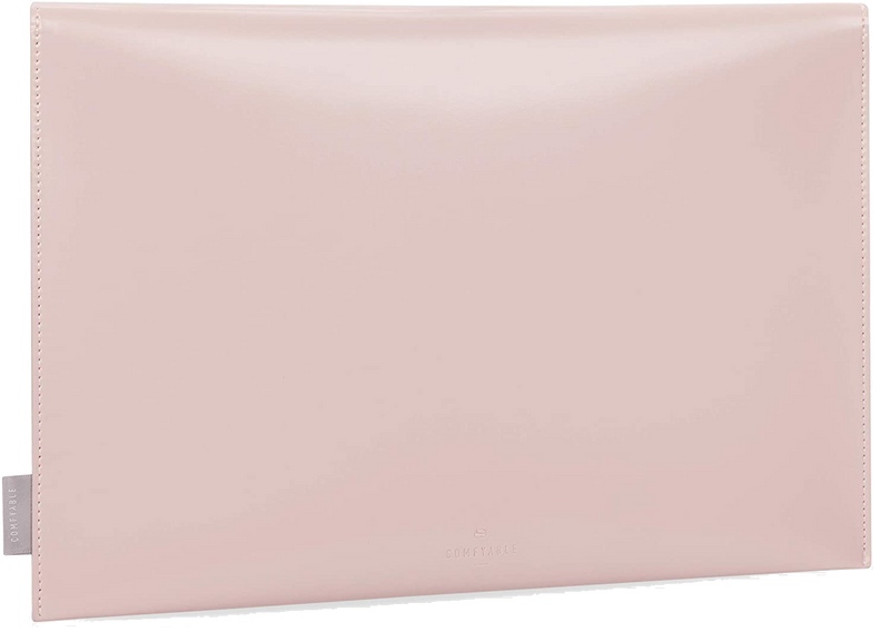 Comfyable TABLET SLEEVE FOR IPAD PRO 9.7-11INCH & 12.9 INCH & SMART/MAGIC KEYBOARD W/ PENCIL HOLDER, PVC Leather Envelope Tablet Case for iPad, Pink