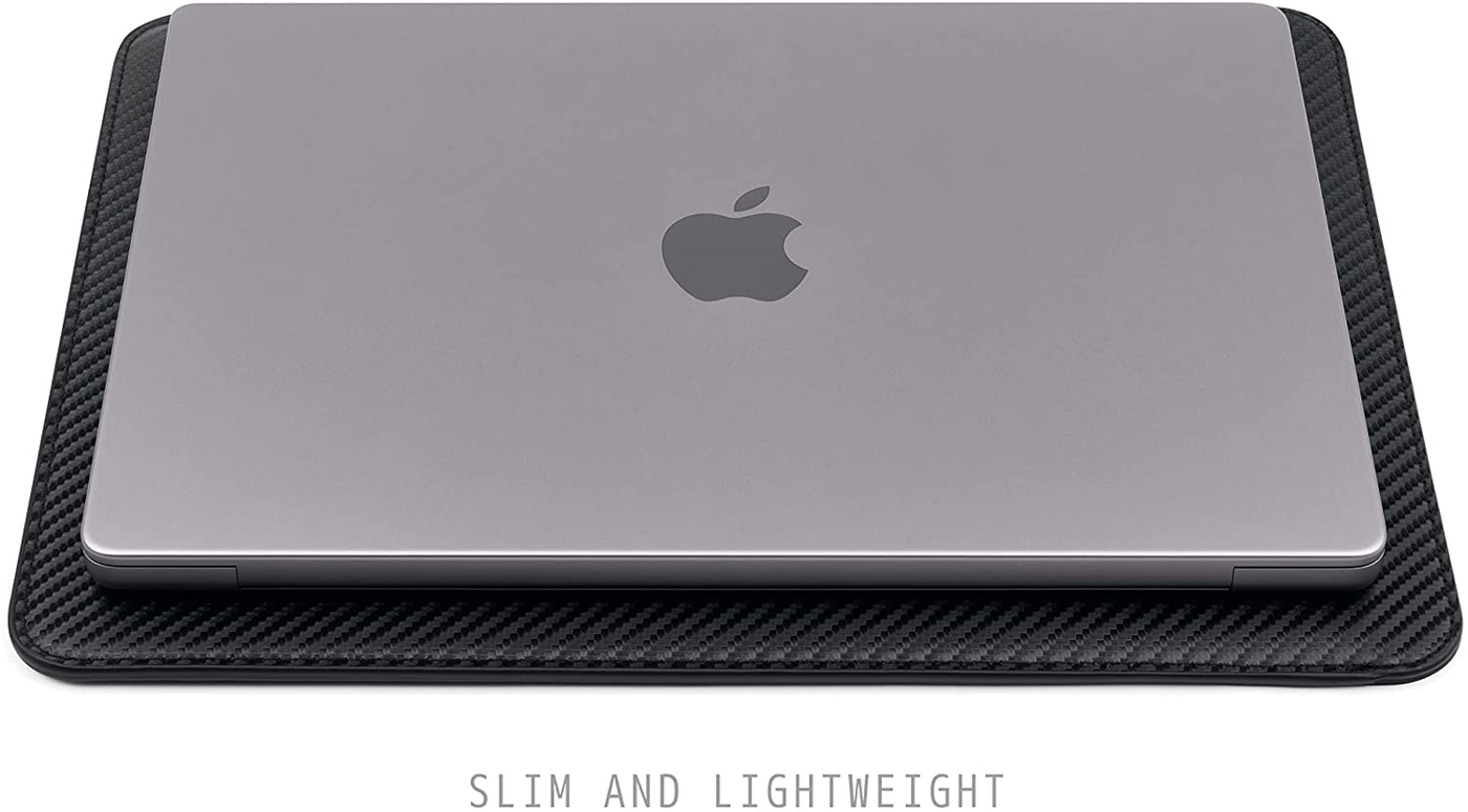 Custodia Per MacBook Air 13.6 M3/M2 E MacBook Pro 13 M2/M1 - Cover Protettiva In Similpelle Con Tasca - Grigio/Marrone - Foto 3