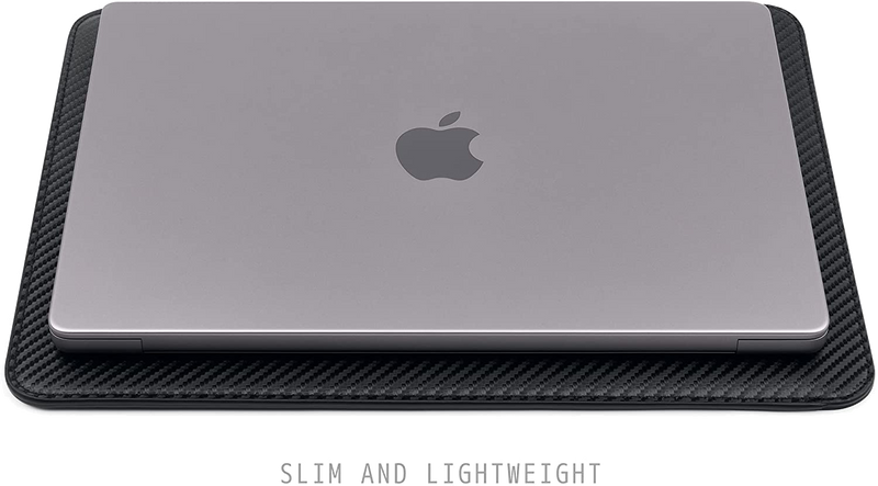 Laptop Sleeve Fit for All 13'' MacBook Air M2 & MacBook Pro 13.3'' M1 2016-2022, Protective Case, Carbon Fiber Pattern, Black