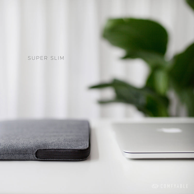 Comfyable Slim Fabric MacBook Sleeve, 13 for Mac Air & Old Mac Pro / Dark Gray