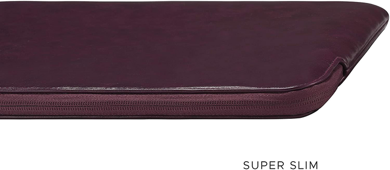 Slim Protective Laptop Sleeve Fit for All MacBook Air& 13inch 15INCH / MacBook Pro 14Inch, PU Leather Bag Waterproof Computer Case, Berry Brown