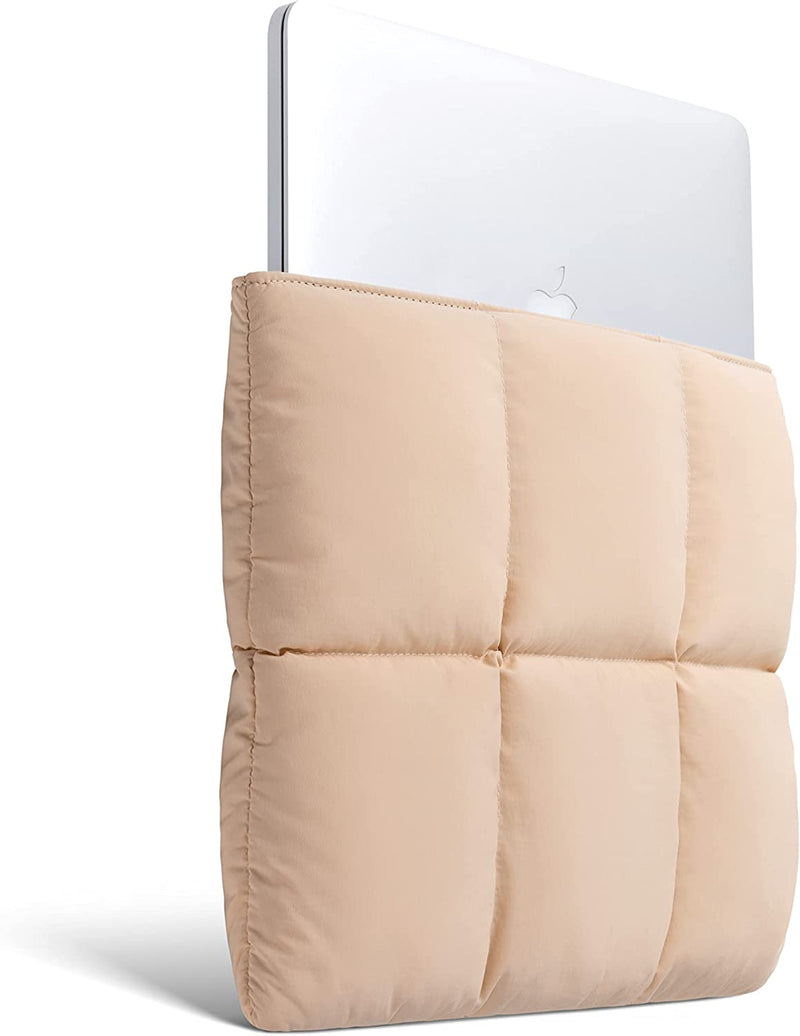 Puffy Laptop Sleeve 13 Inch 14 Inch 15 Inch 16 Inch, Quilted Puffer Laptop Carrying Pillow Case for MacBook Air M3 M2 M1, MacBook Pro 13 Inch 14 Inch 16 Inch