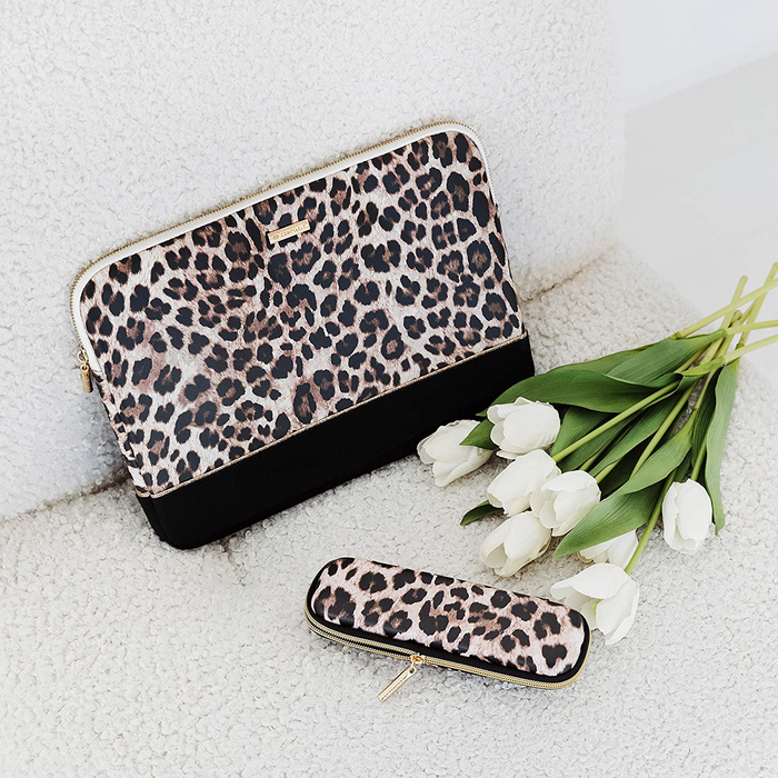 TABLET SLEEVE FOR IPAD PRO 9.7-11INCH&12.9 INCH & SMART/MAGIC KEYBOARD WITH PENCIL HOLDER - LEOPARD