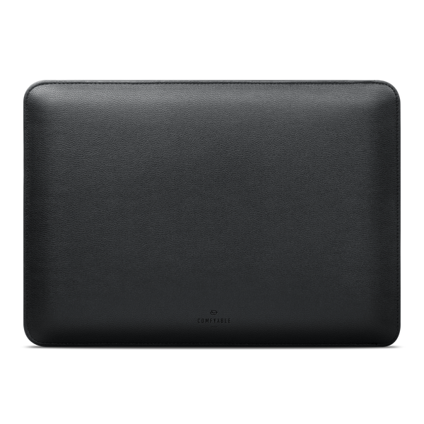 Laptop Sleeve for Mac Air M2 M1, MacBook Pro 13-in M2 M1, Slim Protective Faux Leather Case w/ Magnetic Closure, Black