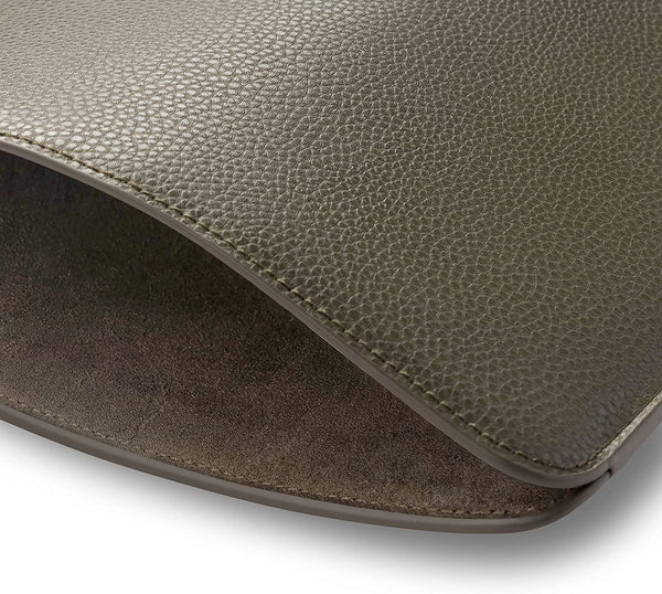 LAPTOP SLEEVE FIT FOR MAC AIR M2 M1, MACBOOK PRO 13-IN (M2 2022, M1 2016-2021), SLIM PROTECTIVE FAUX LEATHER CASE W/ MAGNETIC CLOSURE, Avocado